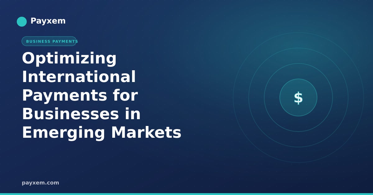 Optimizing International Payments for Businesses in Emerging Markets
